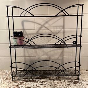 black wire shelf